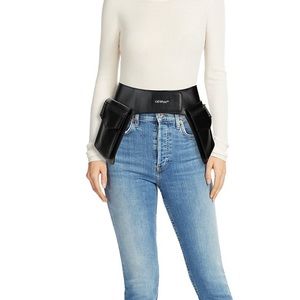 Preloved Off-White Leather Belt Bag